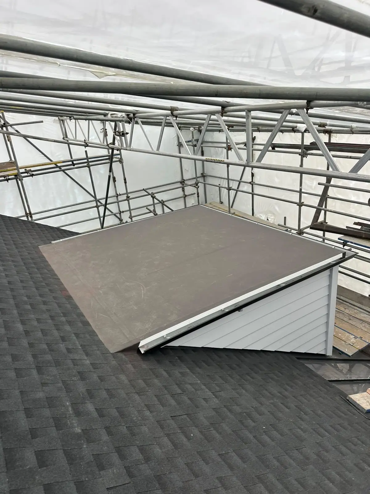 Valley flashing detail on a tiled roof in Auckland